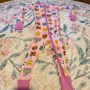 Little Sleepies Pink Footies One Piece